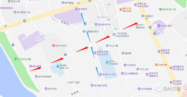 （愛民路、東山路單行線示意圖）