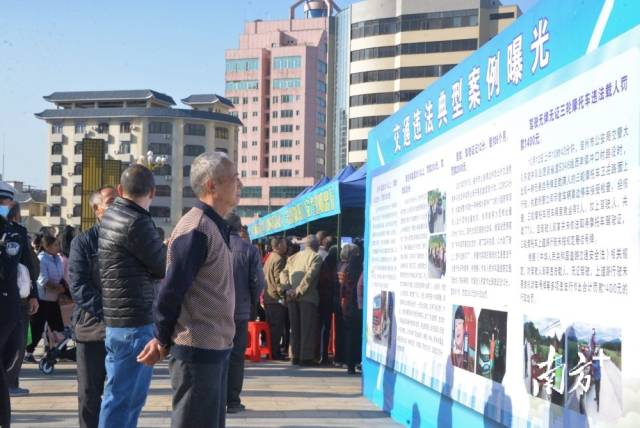 市民參觀交通安全知識(shí)圖片展。張曉欣 攝