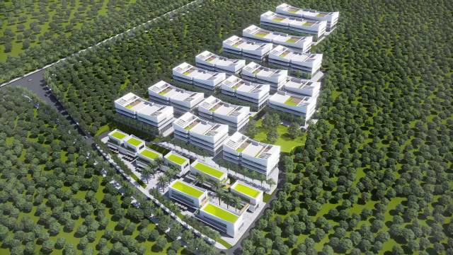 連州市現(xiàn)代食品產(chǎn)銷研創(chuàng)新綜合體效果圖。